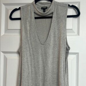 Express Light Gray Sleeveless Tank Top
